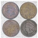 4pc Indian Head pennies: 1903, 1904, 1905, 1906