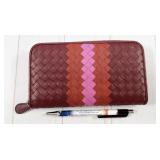 Bottega Veneta leather zip-around wallet in