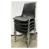 NO SHIPPING: 5pc stacking chairs