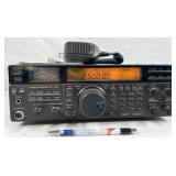 Icom IC-736 transceiver with Icom HM-36 handheld