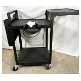 NO SHIPPING: PIXMobile metal rolling av cart,