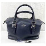 Kate Spade pebble leather zipper-top satchel