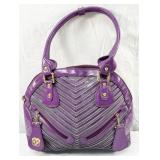 Sharif 1827 leather zipper-top dome handbag in