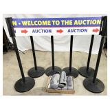 NO SHIPPING: 6pc stanchion bases with 5pc