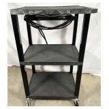 NO SHIPPING: The Tuffy plastic rolling av cart,