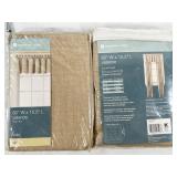 NEW pair of valances, 60"w x 15.5"l, color is tan