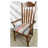 NO SHIPPING: wood arm chair