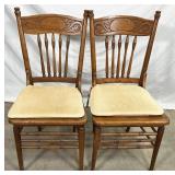 NO SHIPPING: pair of wood chairs