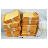 bubble mailers: 189pc 6"x9" kraft, 32px 8.5"x11"