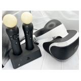 PlayStation VR headset with motion controllers,