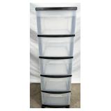 NO SHIPPING: rolling plastic storage, 12.5"w x