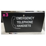 3pc NEW Space Age metal emergency telephone