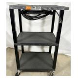 NO SHIPPING: The Tuffy plastic rolling av cart,