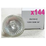 144pc GU10+C bulbs, 50W