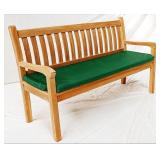 Teak Outdoor 5 foot Kingstone Bench with cushion.