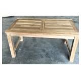 Teak outdoor rectangular coffee table. New in