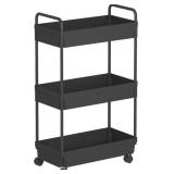 Rolling three tier cart