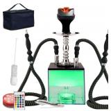 Large Opening 2 Hose Hookah Set, Portable