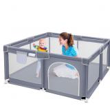 Suposeu Baby Playpen, Kids Activity Center, Grey