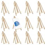 Falling in Art 16 Inch Wood Easel Stand, 12 Pack.