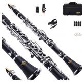Yanason b-flat clarinet, case, reeds, strap