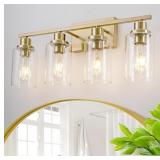 4 Light Gold Bathroom Vanity Lamp