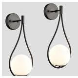 2pc HOLKIRT Black Wall Sconces