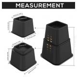 2 sets Utopia Bedding Adjustable Bed Risers, 3"-8"