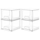 4 Pack Stackable Organizers, 4.4" tall each
