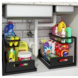 REALINN Under Sink Organizer, 2 Pack