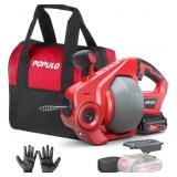 POPULO 20V Cordless Drain Auger, 25Ft Cable
