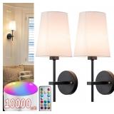 2pc Battery Operated Wall Sconces