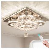 Modern Chandelier, Five Rings LED Crystal Light