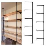 Industrial Pipe Shelf Brackets, 68" Tall