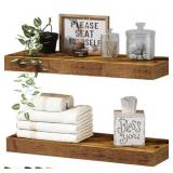 QEEIG Floating Shelves, 16 inch, Set of 2
