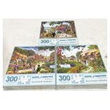 3 puzzles, 300pc