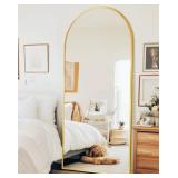 Antok Full Length Mirror, 68"x26", Gold