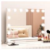 Vanity Mirror with LED Hollywood Lights, 17"x22"