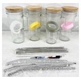 4pc Giftsfu 24oz glass tumblers with handle