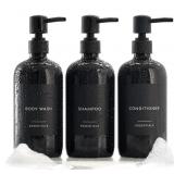 Shampoo & Conditioner Dispenser Set of 3 - 21oz