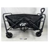 Vic folding wagon cart, fully assembled, black