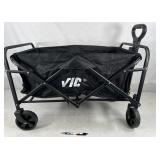 Vic folding wagon cart, fully assembled, black