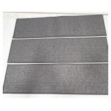 Carpet stair treads 30"x8", 15pc, gray