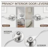 10pc Hasmikit privacy door handles, nickel