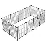 Small Animal Playpen, twelve 15"x12" Panels, Black