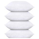 4pc Utopia Bedding Throw Pillow Inserts, 18"x18"