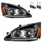 Headlights W/Bulbs 2003-2007 Honda Accord L+R