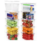 10pcs Clear Storage Bins (11"L x 7.5"W x 6"H)