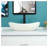 Davivy 22"x15.7" Oval Bathroom Vessel Sink