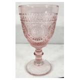 6pc rose glass goblets